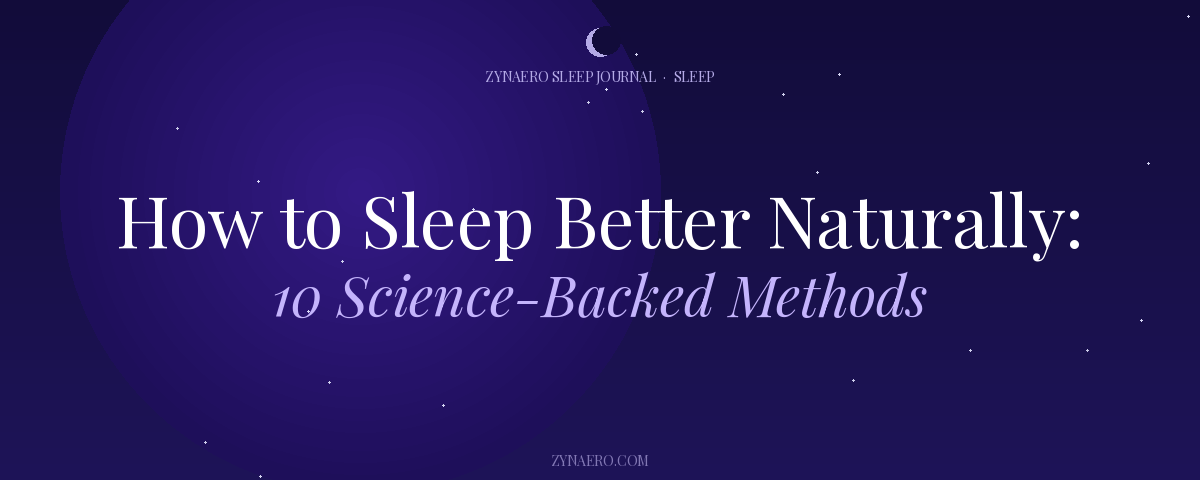 How to Sleep Better Naturally 10 Science-Backed Methods — Zynaero Sleep Journal