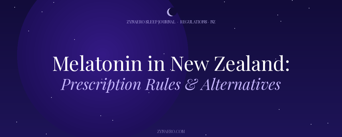 Melatonin in New Zealand Prescription Rules and Natural Alternatives — Zynaero Sleep Journal